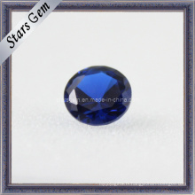 Perle Artificielle Bulet Round Cut Corundum Blue Gemstone Sapphire Beads